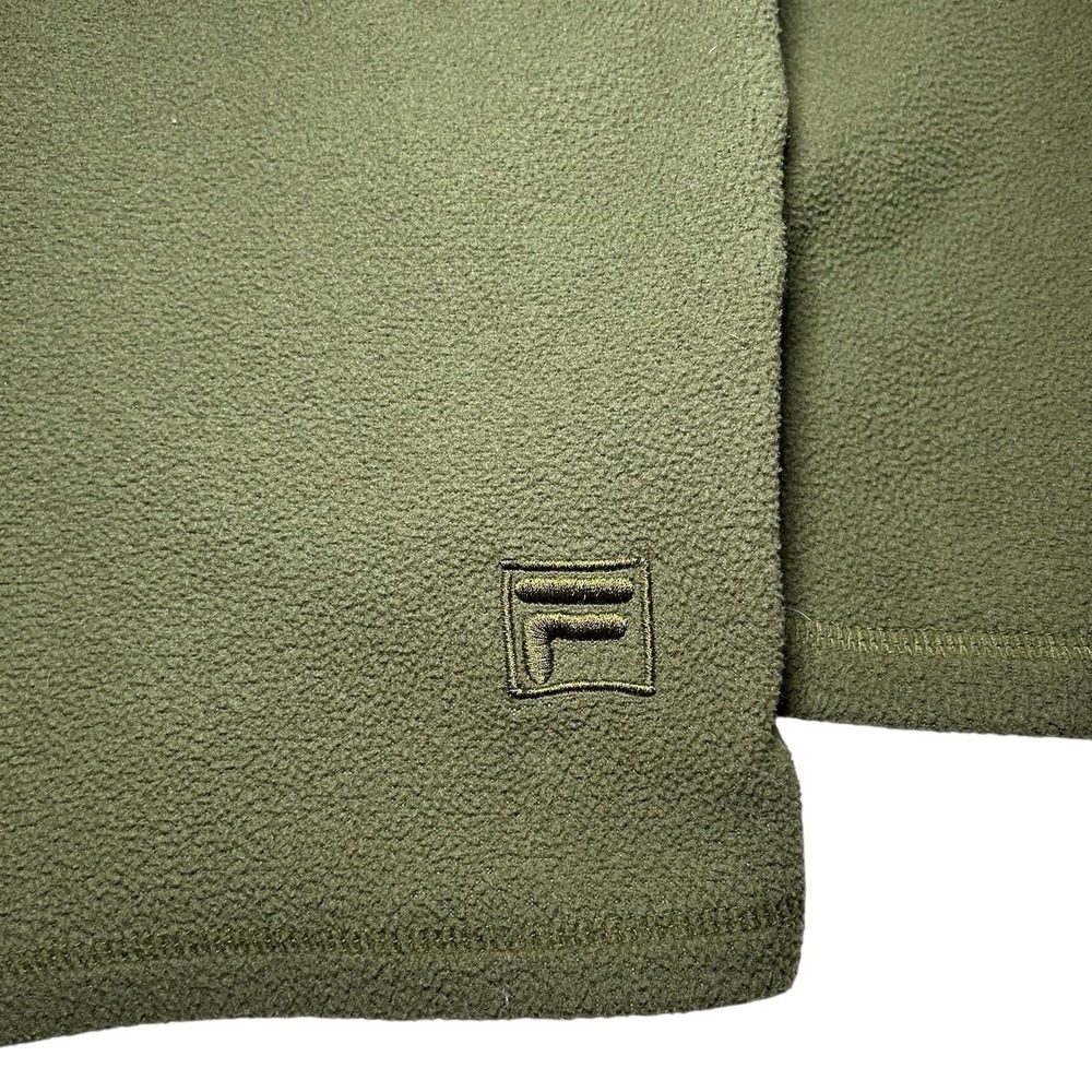 FILA Polartec Fleece Army / Neon Green‎ Men's 2XL Quarter Zip - Picture 3 of 11